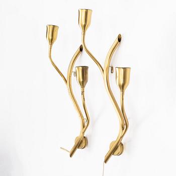 A pair of wall lamps, Astra, Norway, 1940s/50s.