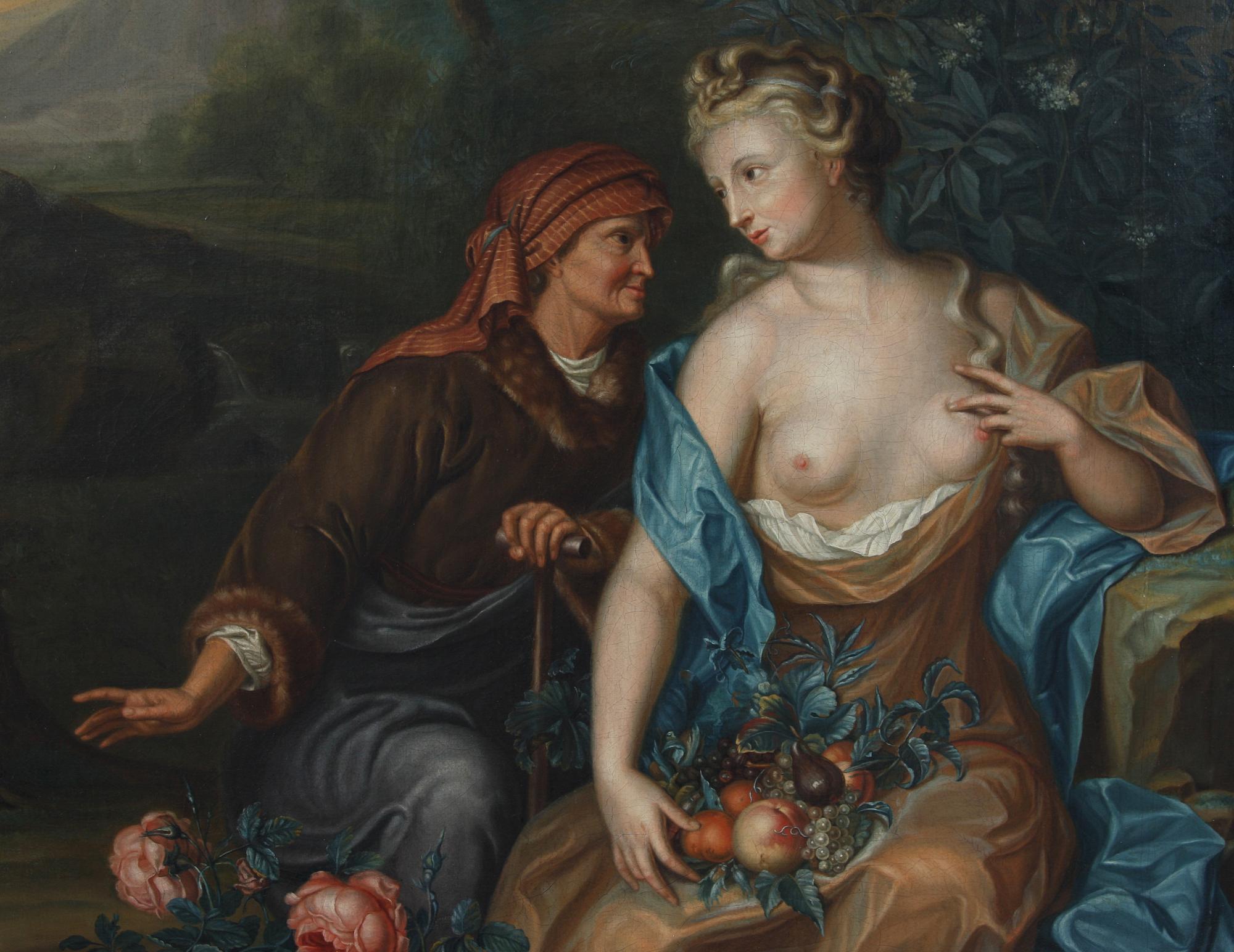 Willem van Mieris Hans efterföljd, Vertumnus och Pomona.
