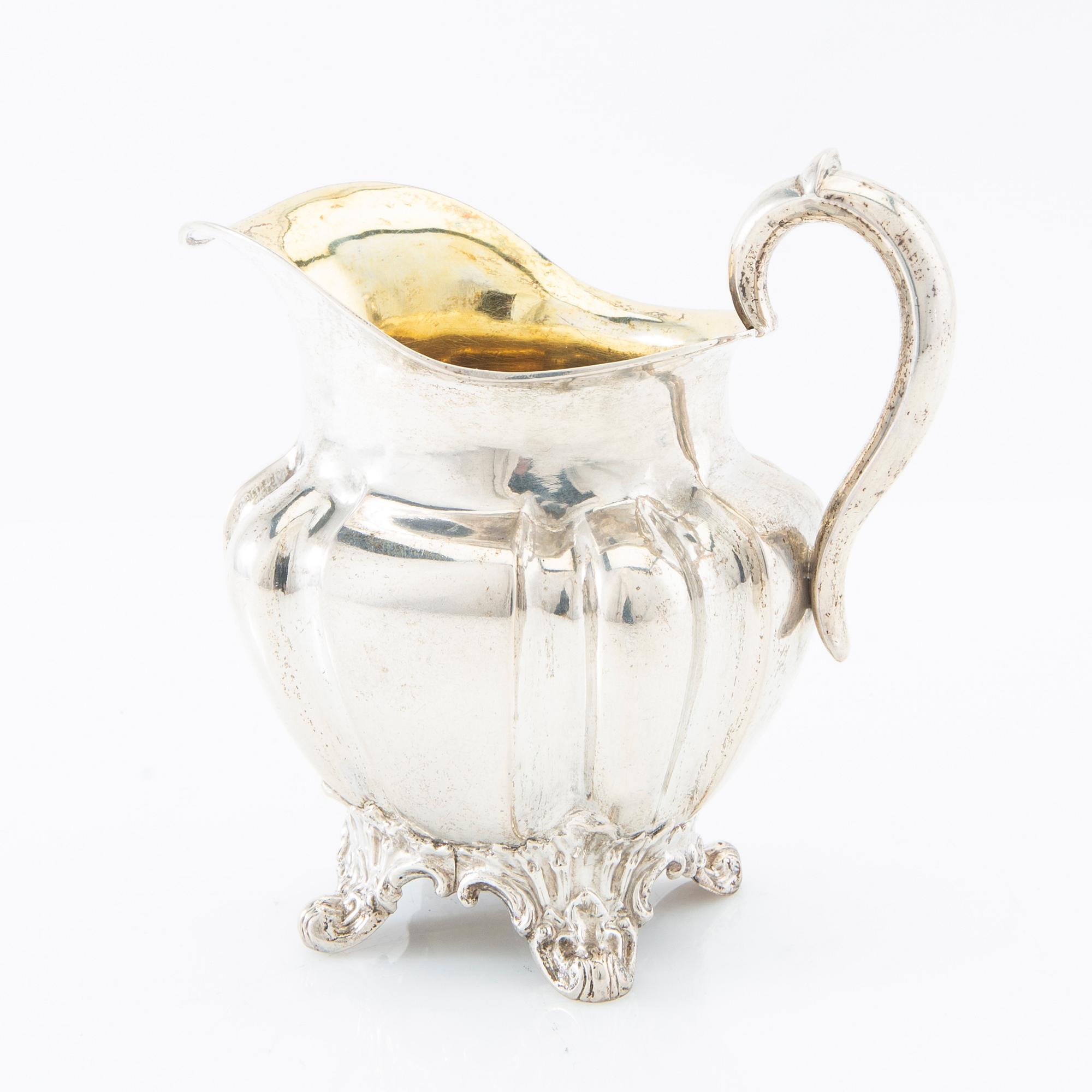 Gustaf Möllenborg milk jug silver Stockholm 1846.