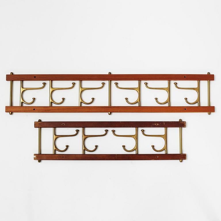 Two 'Dekorativ' coat hangers, Skogslunds metallgjuteri, Anderstorp, mid 20th Century.
