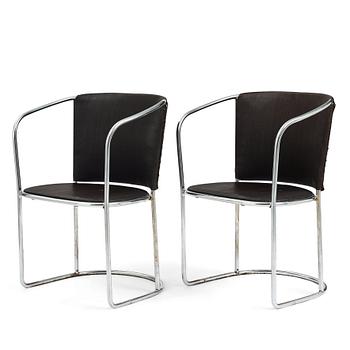 280. Axel Einar Hjorth, a pair of "Tösse" tubular steel armchairs, Nordiska Kompaniet, Sweden 1930.