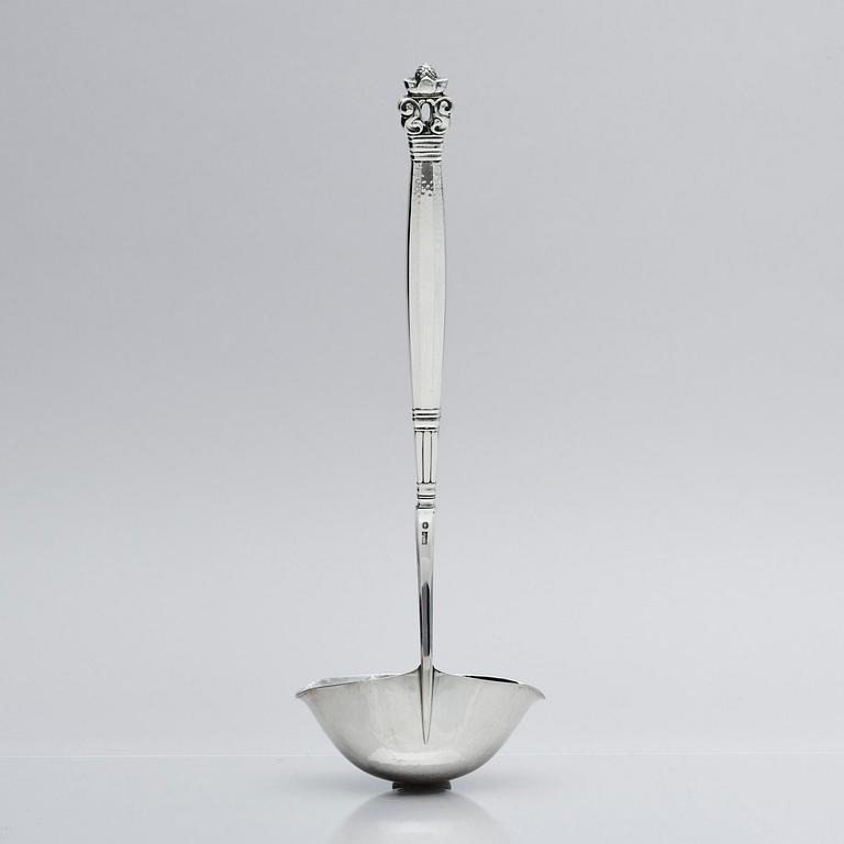 Georg Jensen, soppslev, "Konge/Acorn", sterling silver, design Johan Rohde, Köpenhamn 1919-1927.