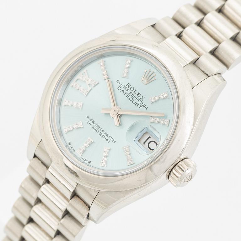 Rolex, Lady-Datejust 28, "Ice Blue Diamond Dial", armbandsur, 28 mm.
