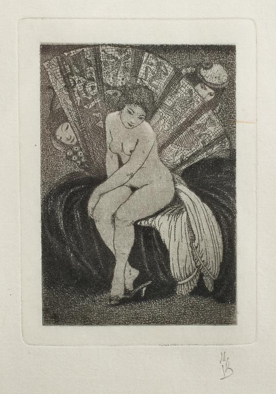 GERHARD HENNING, etsning, monogramsignerad.