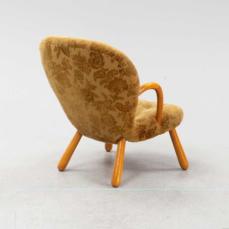 Arnold Madsen, tillskriven, fåtölj ”Muslinge” / "Clam chair",  1940-50-tal.