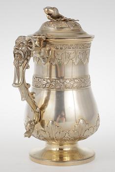 STOP, silver, Hamilton & Co, Calcutta, Brittiska Indien, omkr år 1900. Vikt 845 gram.