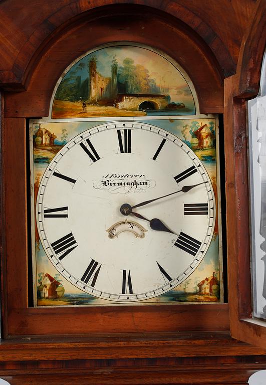 A english grandfather clock, 19th century.