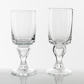 Glasservis, 24 delar, "Antik", Reijmyre glasbruk,  1900-talets andra hälft.