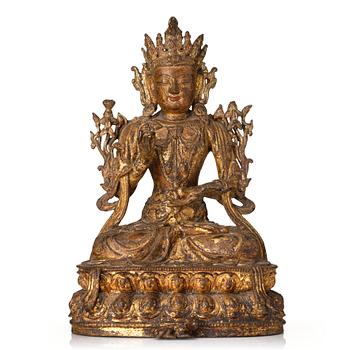 851. Bodhisattva, kallförgylld brons. Mingdynastin, 1400-talets mitt.