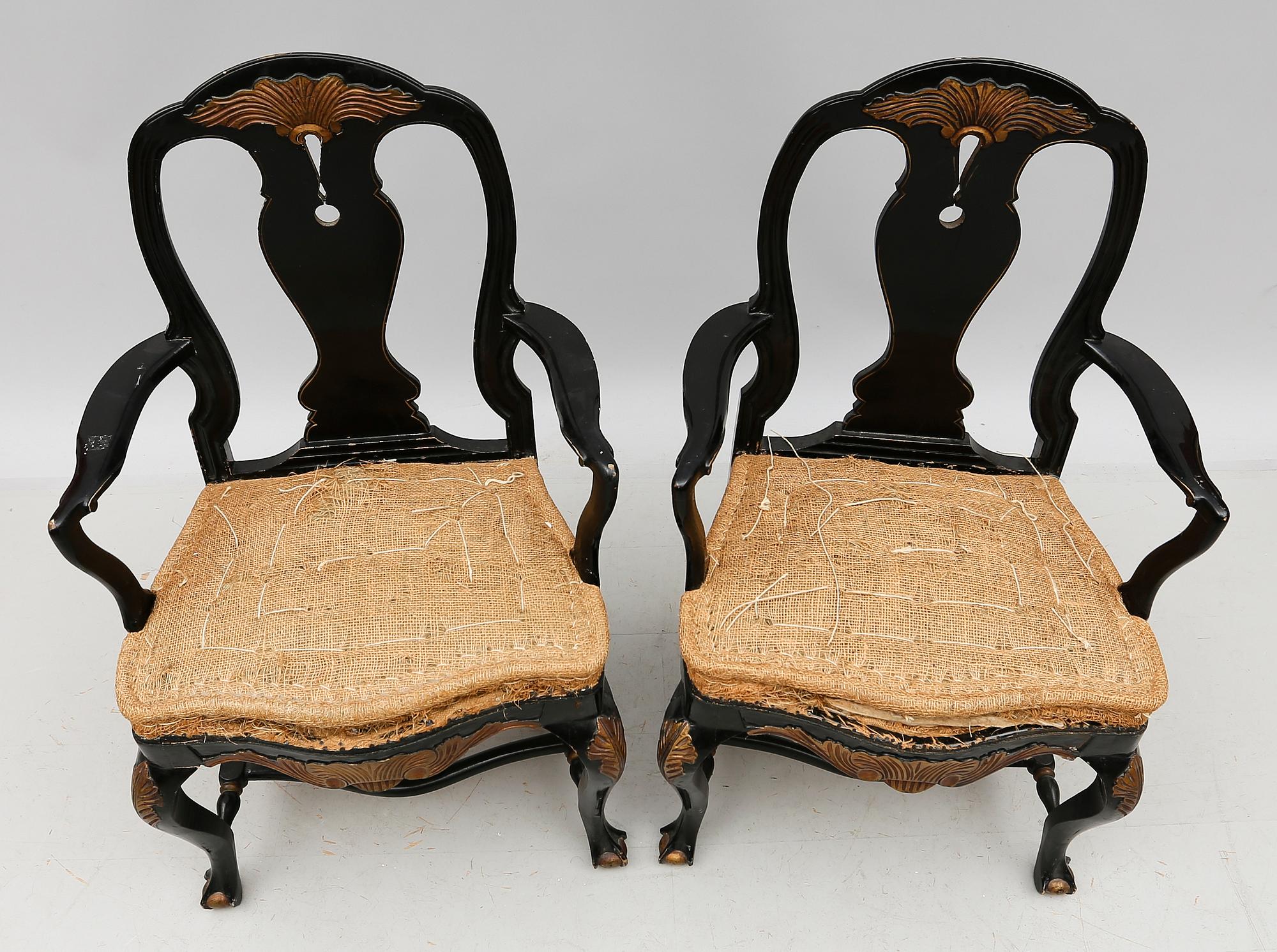 KARMSTOLAR, 1 par, omkring år 1900.