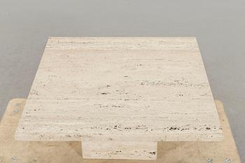 A TRAVERTINE SOFA TABLE, end of 20th century.