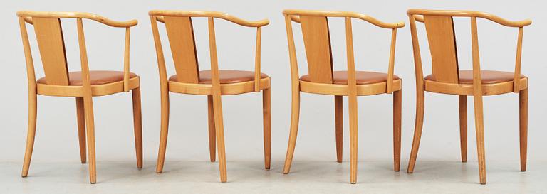 KARMSTOLAR, 4st, "Opera", Peter Celsing, Gemla. Formgivna omkring 1955-61.