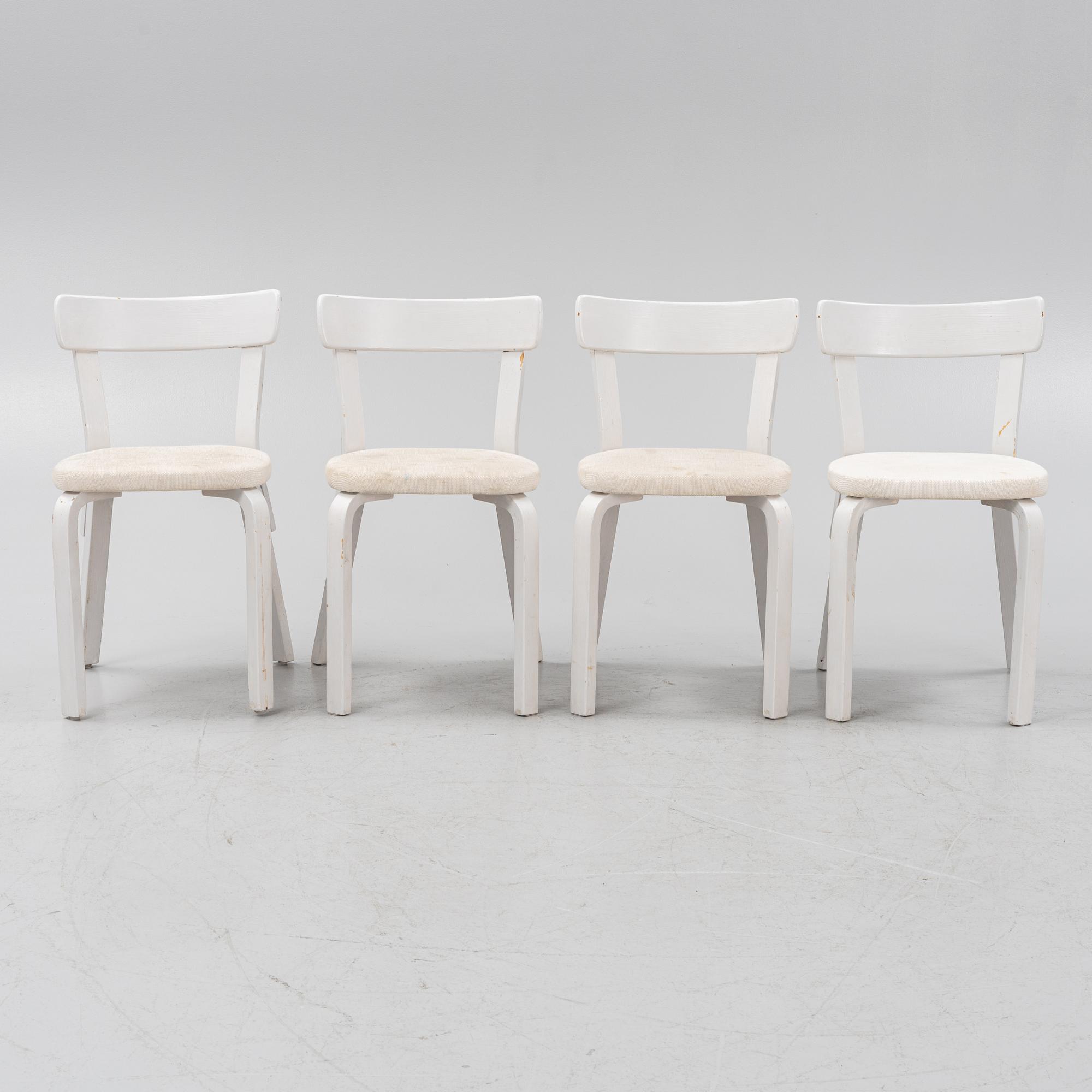 Alvar Aalto, stolar, 4 st, modell 69, Artek, Finland.
