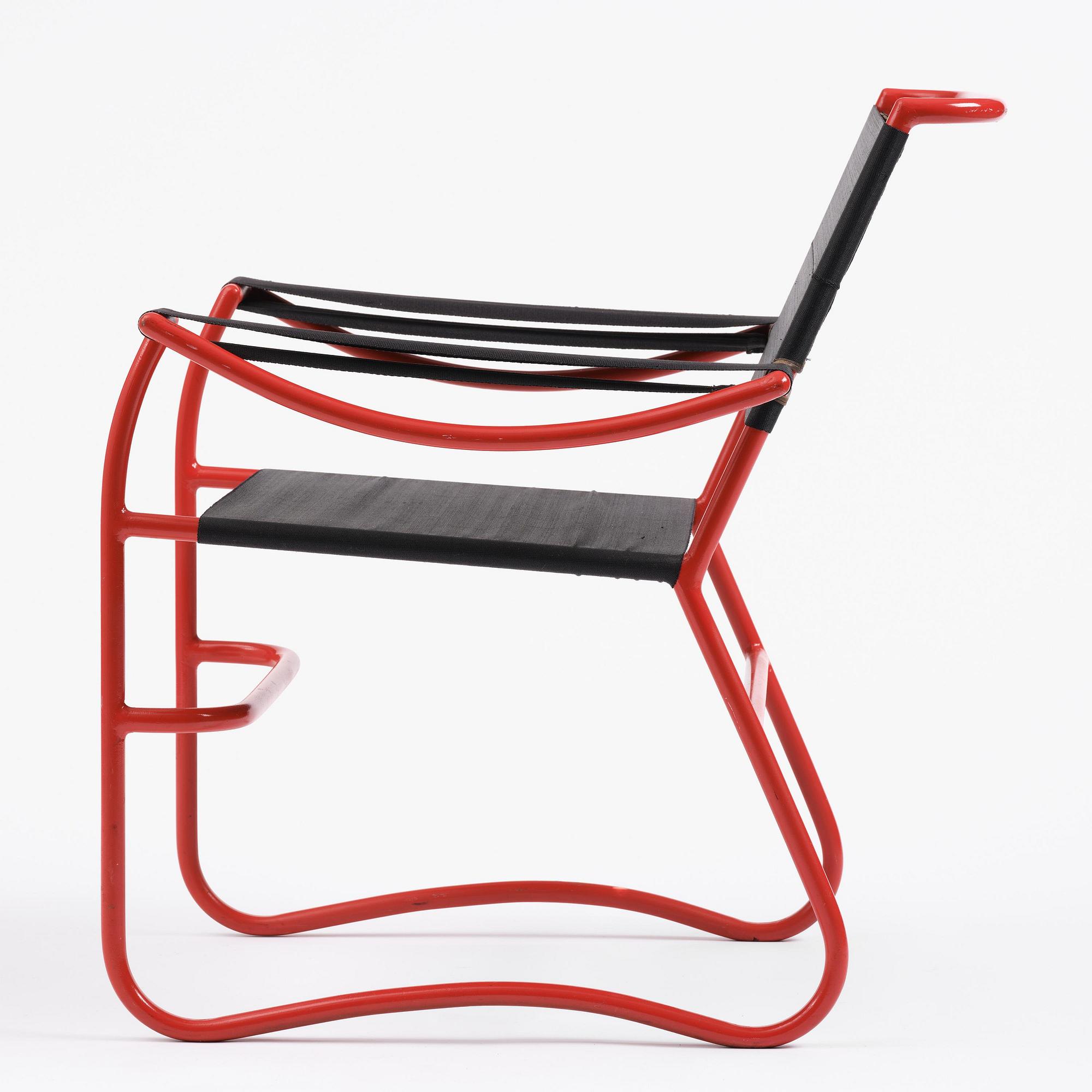 Sven Markelius, a rare armchair, AB Stockholms Nya Järnsängsfabrik, ca 1930.