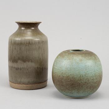 John Andersson, Höganäs and Jörgen Wulff, two stoneware vases, mid 20th Century.