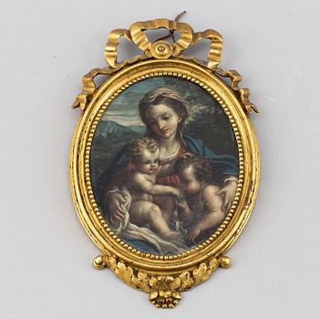 Antonio Allegri Correggio, hans art. Miniatyr. 17/1800-tal. Osignerad.