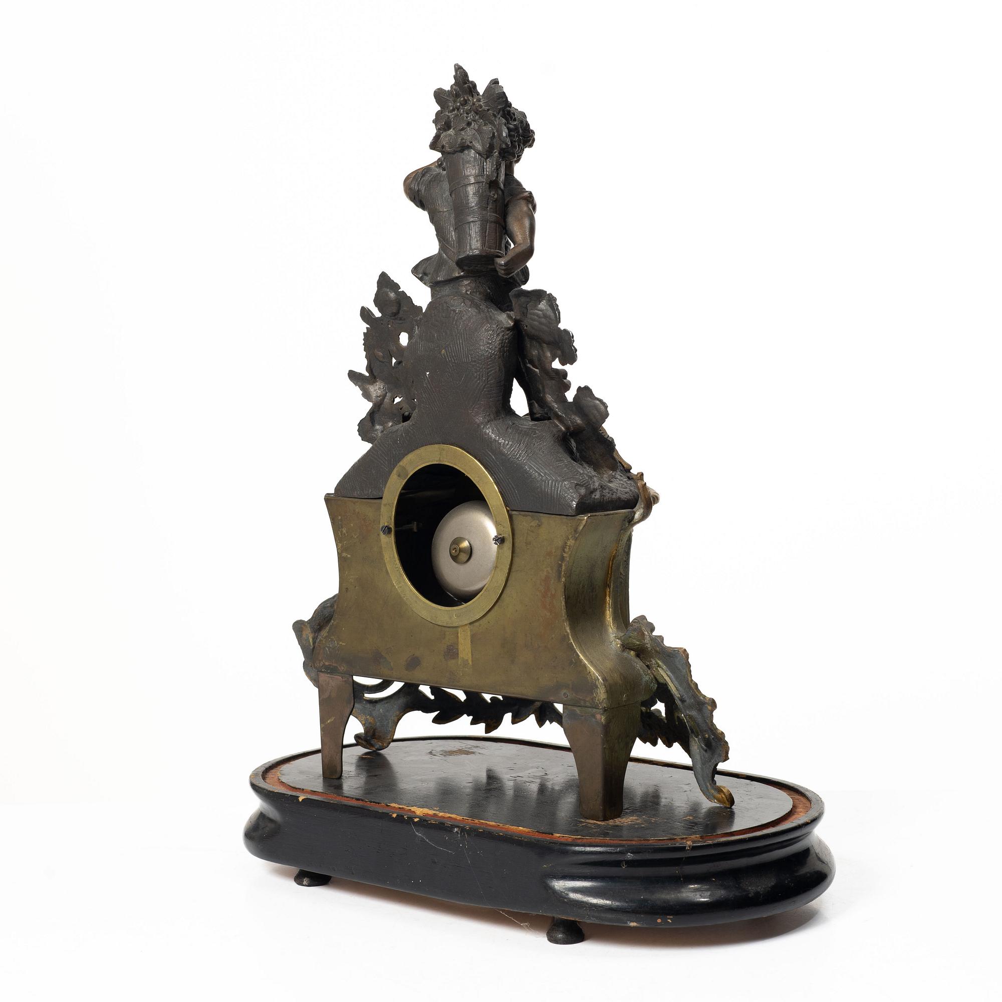 Table clock, possibly France, Rococo style, second half of the 19th century.