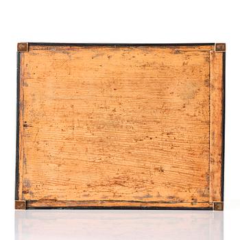 A Neopolitan ebony, rosewood and engraved ivory writing box from the circle of Iacopo Fiamengo, first part 17th century.