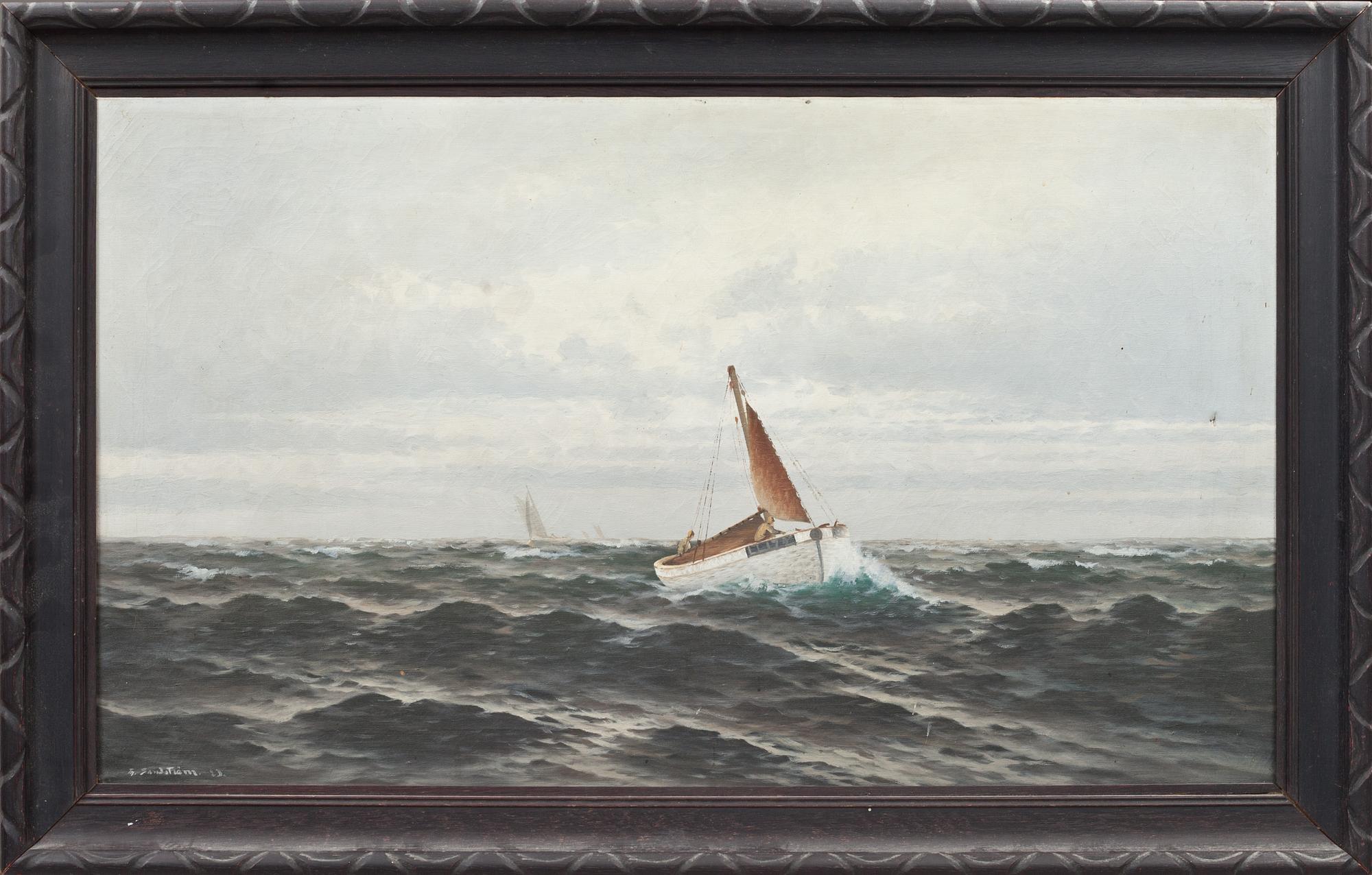 JOHAN OSSIAN-ANDERSSON, olja på duk, sign Th Sandström. Daterad -23.