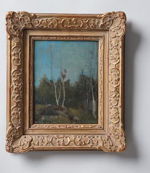 Helene Schjerfbeck, "Landskap med björkar".