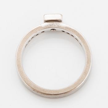 Princess-cut diamond ring.