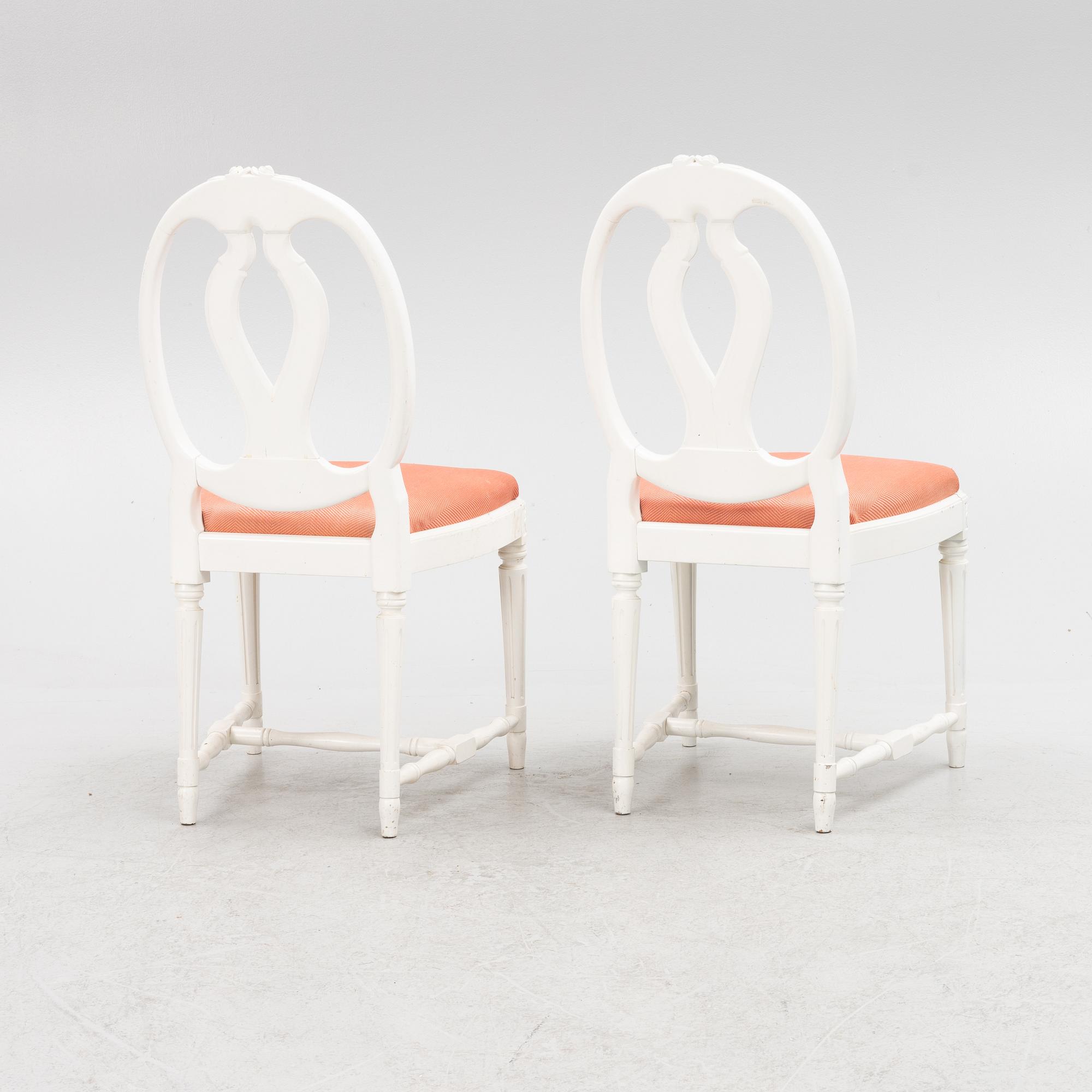 Chairs, 8 pcs, Gustavian style, "Swedish model", 20th century.