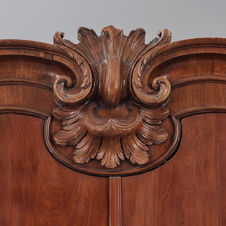 A Swedish rococo mahogany writing cabinet attributed to N. Dahlin (master in Stockholm-1761-87).