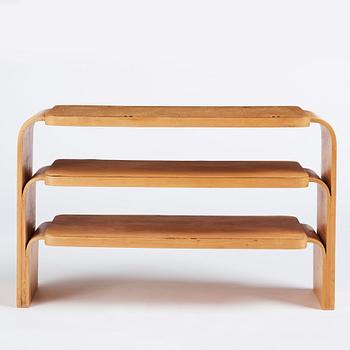 Alvar Aalto, a birch shelf, Svenska Artek, Hedemora Sweden 1945-56, model 111.