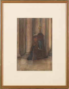 VIRGINIA LARSSON, akvarell, signerad.