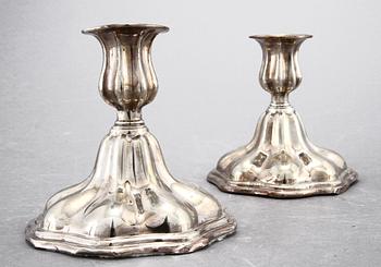 LJUSSTAKAR, ett par, silver, C G Hallberg, Stockholm, 1936.