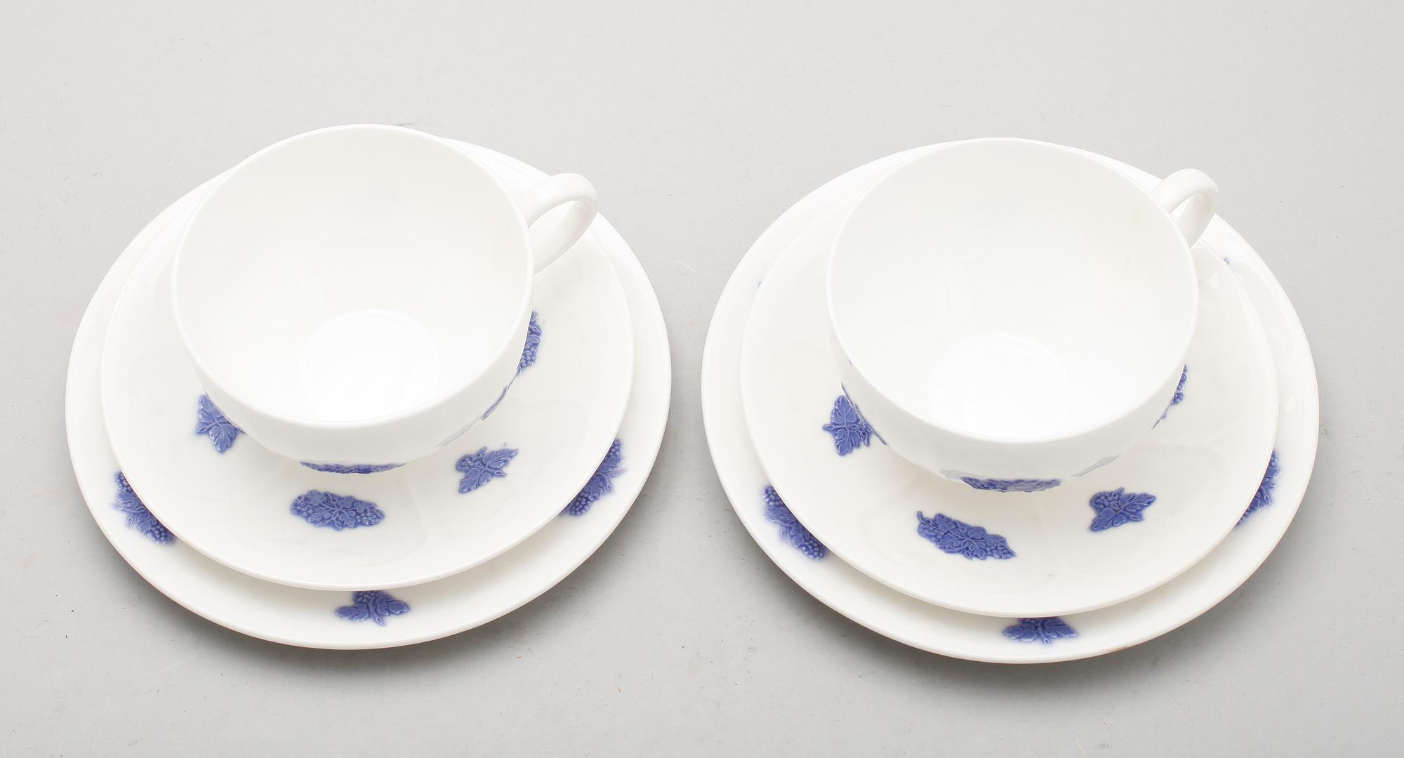 SERVISPORSLIN, 16 del, porslin, Blå Blom, Gustavsberg.