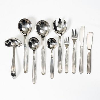 Kaj Franck, bestickservis, 66 delar, rostfritt stål, "Ideal", Hackman, 1950-tal.