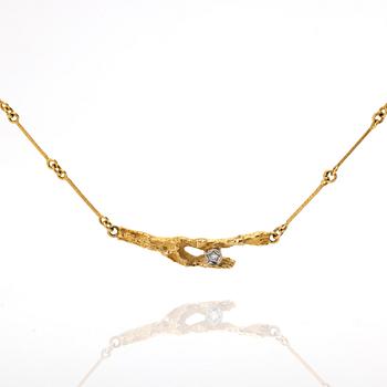 Björn Weckström, Necklace, "Diamond Bud", 18K gold, diamond, Lapponia.