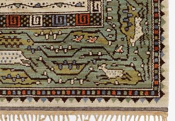 Märta Måås-Fjetterström, matta, "Ordspråksmattan" (Havamal), flossa, ca 341 x 223 cm, signerad AB MMF.