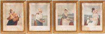 Ramar, fyra stycken, omkring år 1800.