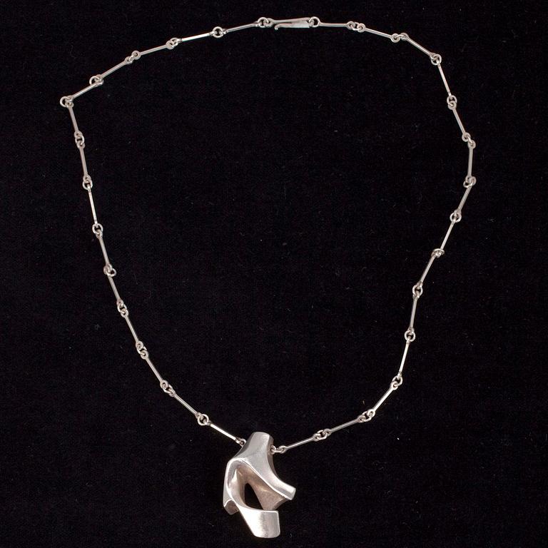 HÄNGE SAMT KED, silver, Björn Weckstrm, Lapponia 1975. Tot. vikt ca 20,4 gr.