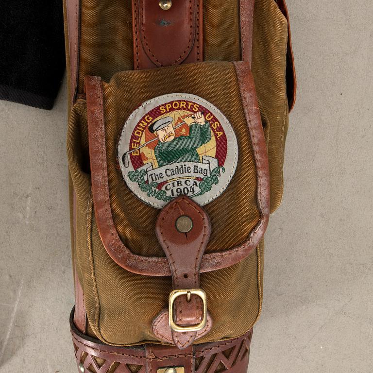 Golf clubs with bag Scotland first half of the 20th century.