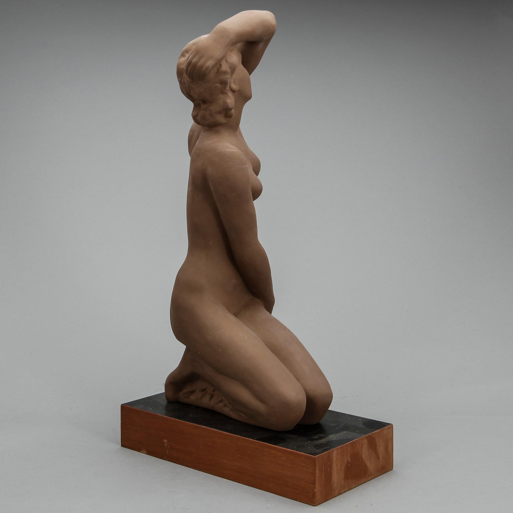 SKULPTUR, terrakotta, efter, Fritz Klimsch, 1900-tal.