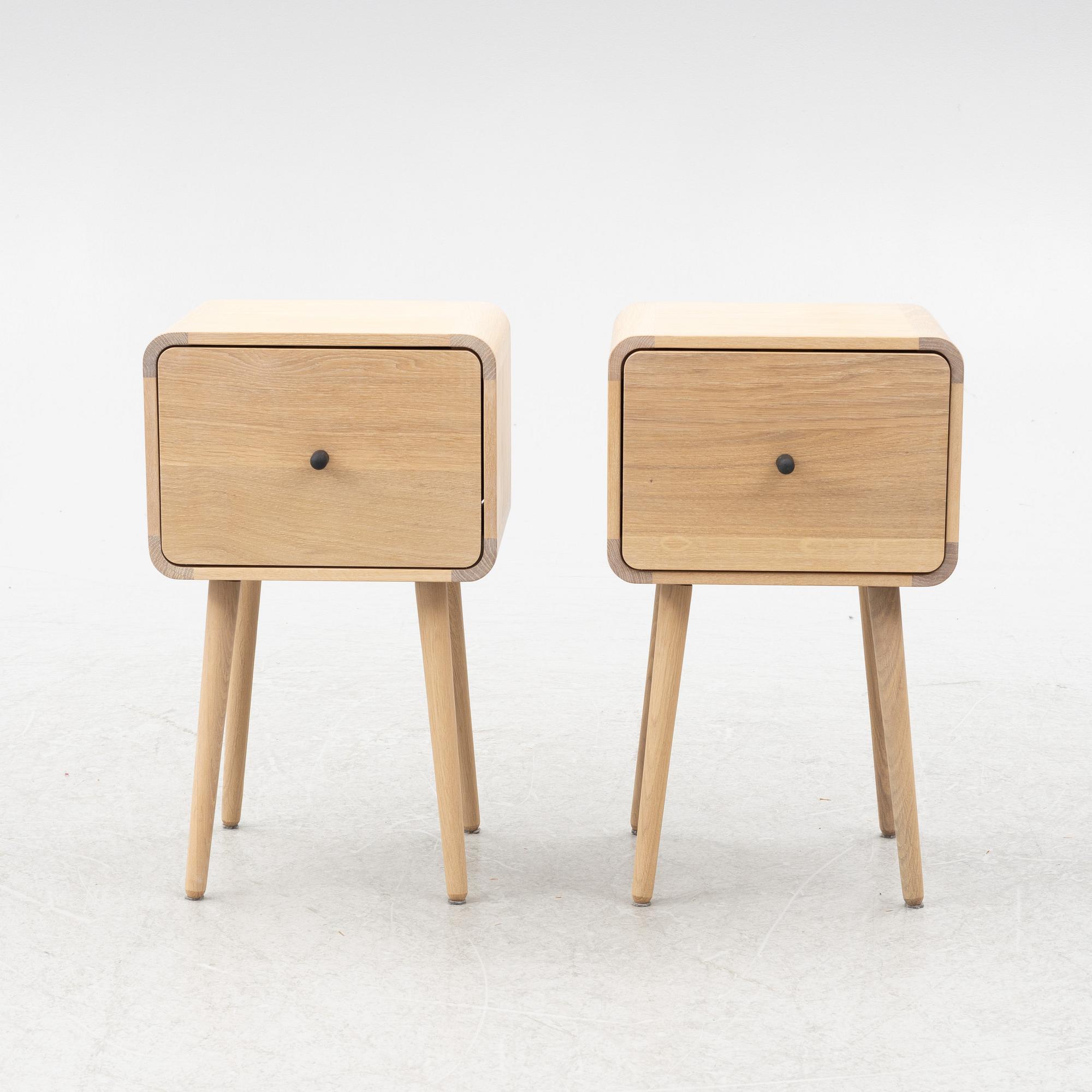 A pair of bedside tables, 'The Box One' Via Copenhagen.
