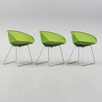 Three 'Gliss' chairs, Pedrali, Italy, end of the 20th century.
