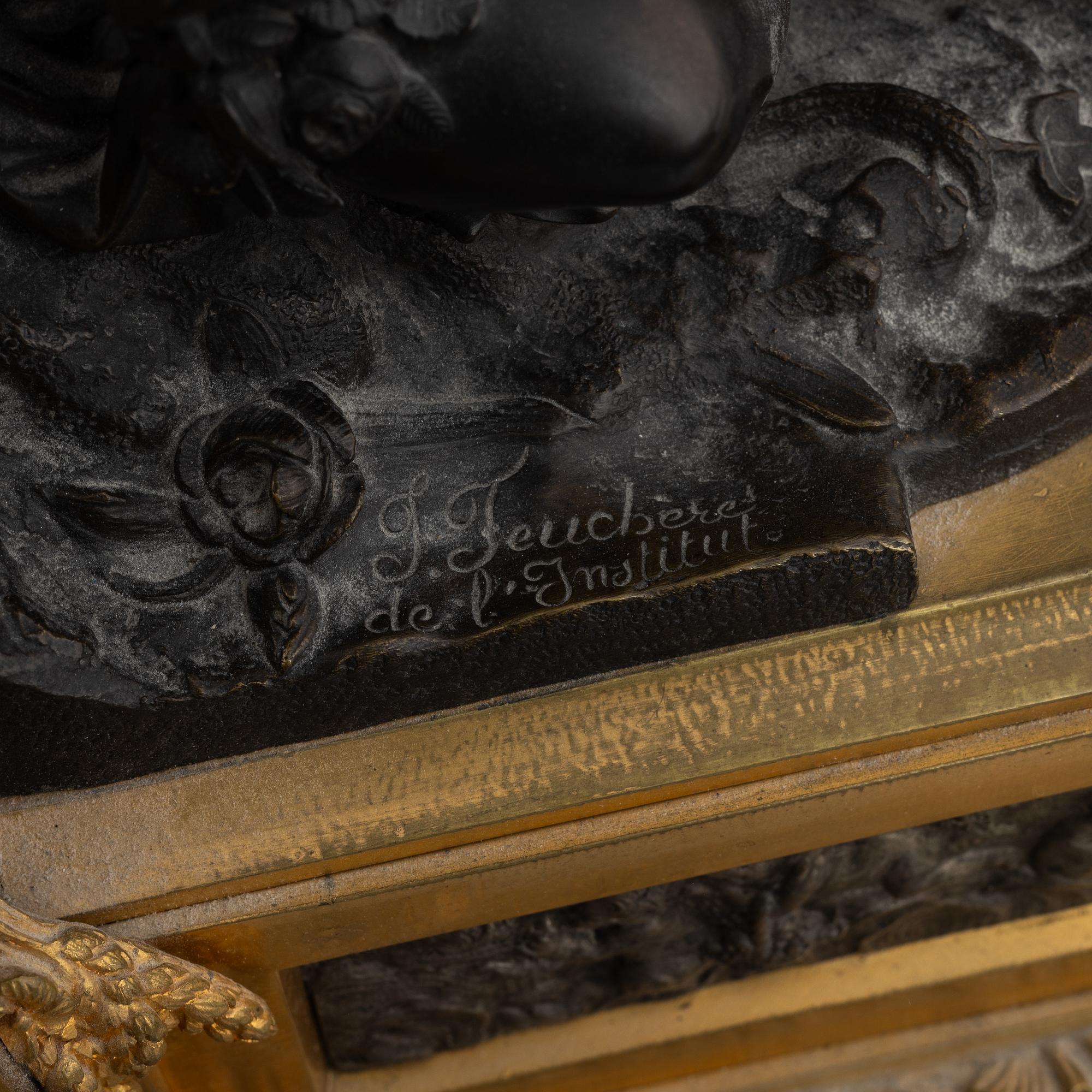 A French mantle clock, mid19th century.