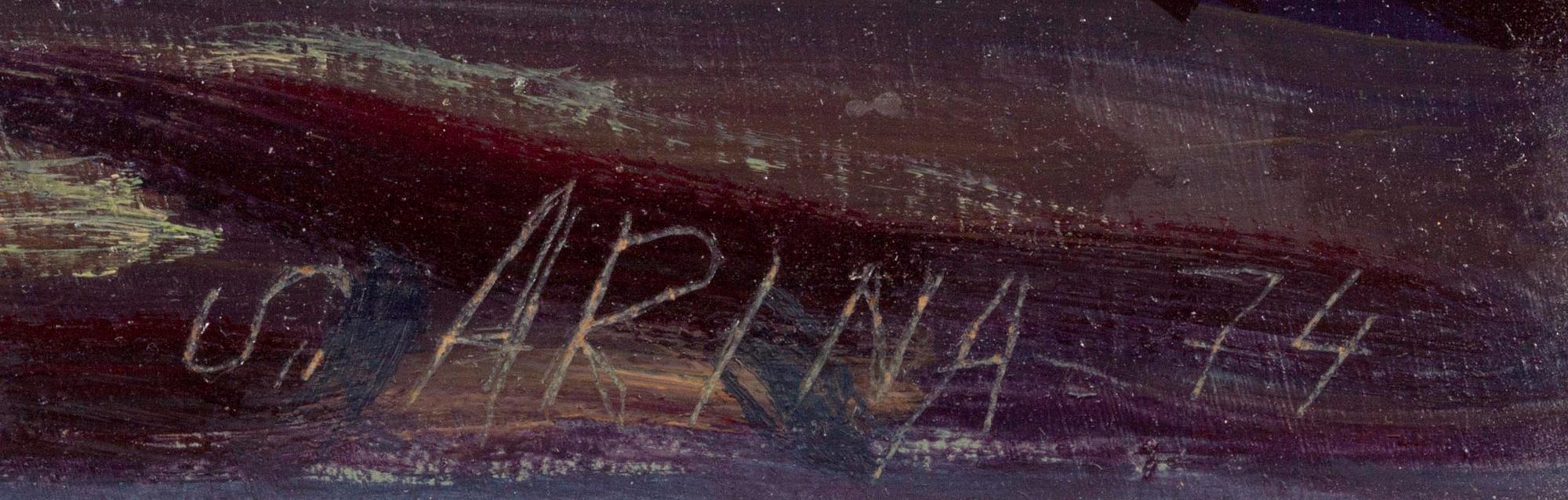 SEPPO ARINA, olja på skiva, signerad och daterad -74.
