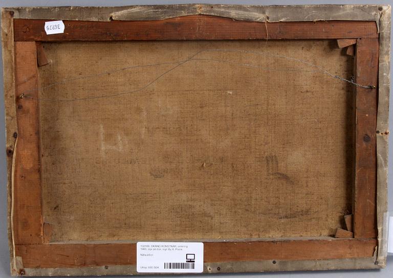 OKÄND KONSTNÄR, omkring 1900, olja på duk, sign By A. Poole.