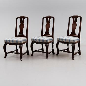 STOLAR, 3 st, senbarockstil, 1900-talets andra hälft.