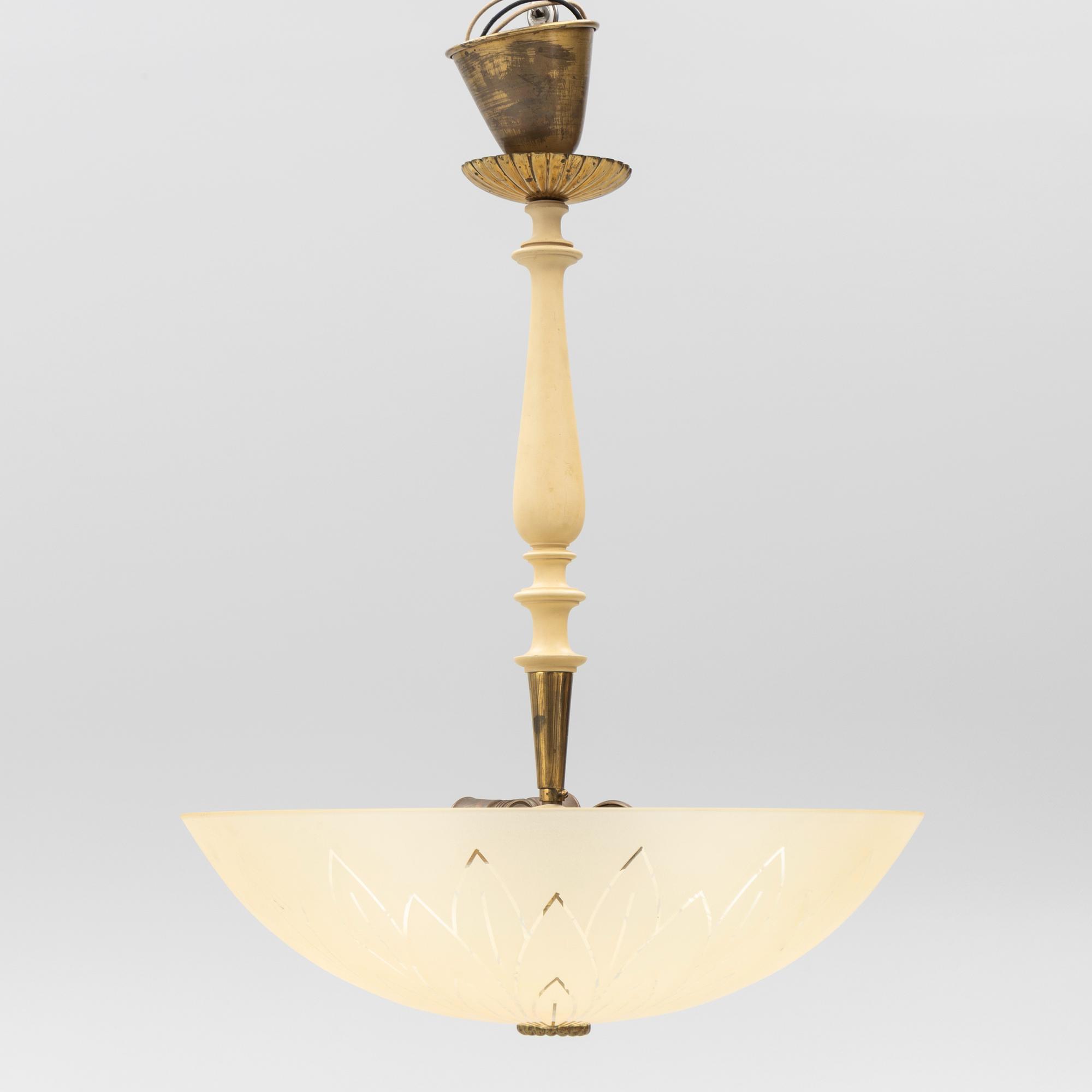 A ceiling lamp, Swedish Modern, 1940s.