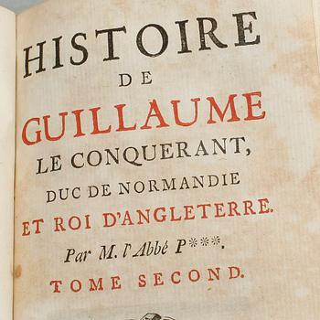 BOK, Historie de Guillaume le Conquerant, duc de Normandie et roi dángleterre, M. l`Abbé P, Amsterdam, 1742.