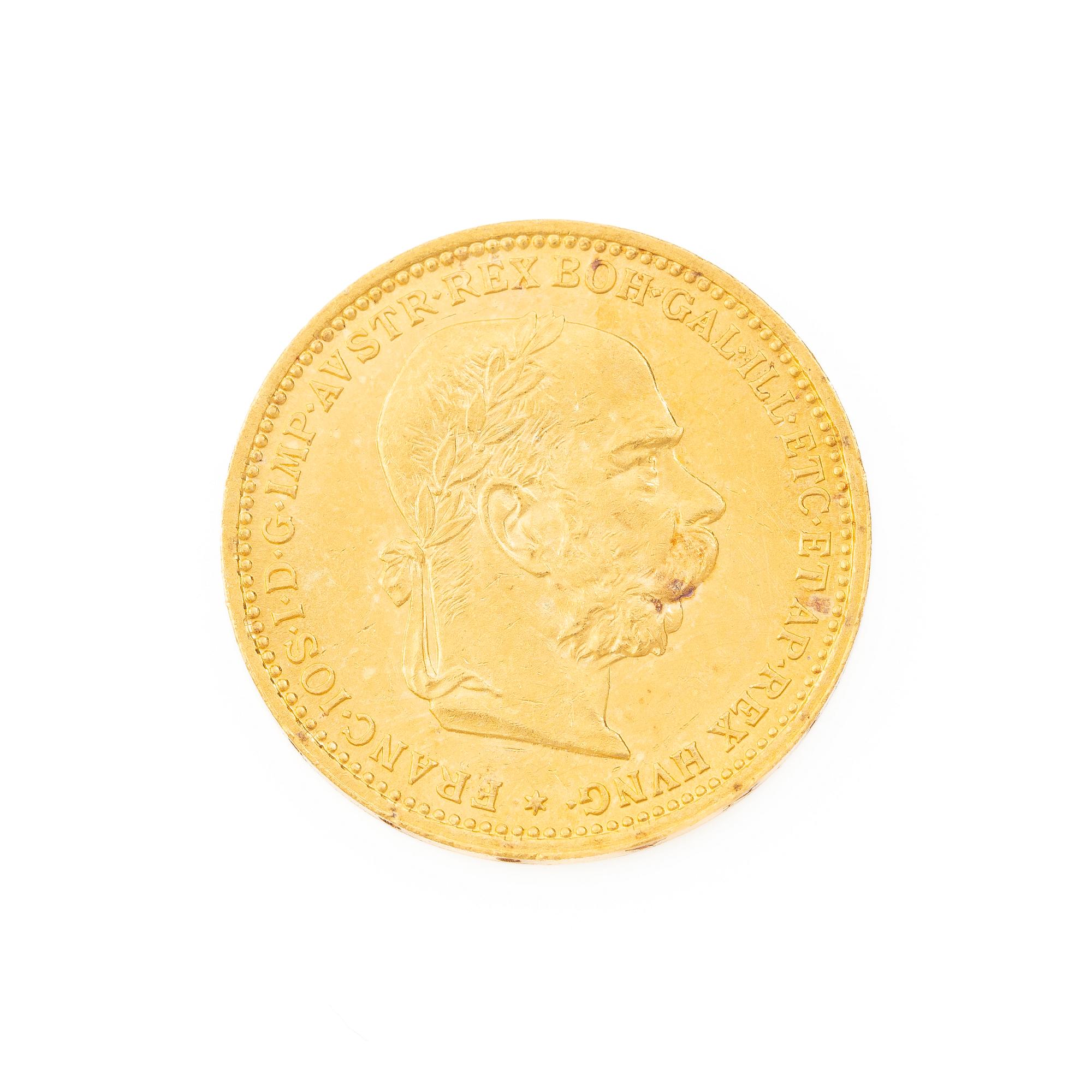 Gold coin, Austria-Hungary, 20 Corona, 1893.