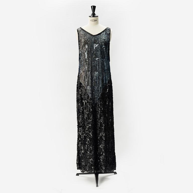 A 1920's sequin embroidered dress.
