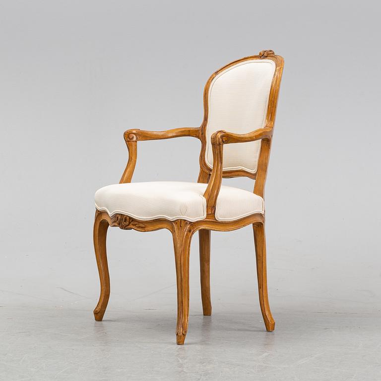 A rococo/Louis XV armchair, second half of the 18th century.