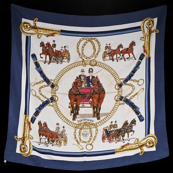 SCARF, siden, "Équipages", design Philippe Ledoux, Hermés, Paris, 1900-talets fjärde kvartal.